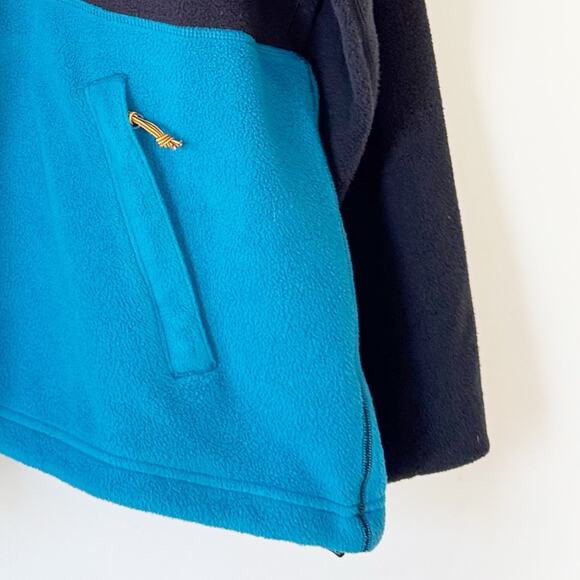 LL Bean Navy Blue Mountain Classic 1/2 Zip Fleece Pullover XL - Picture 3 of 6